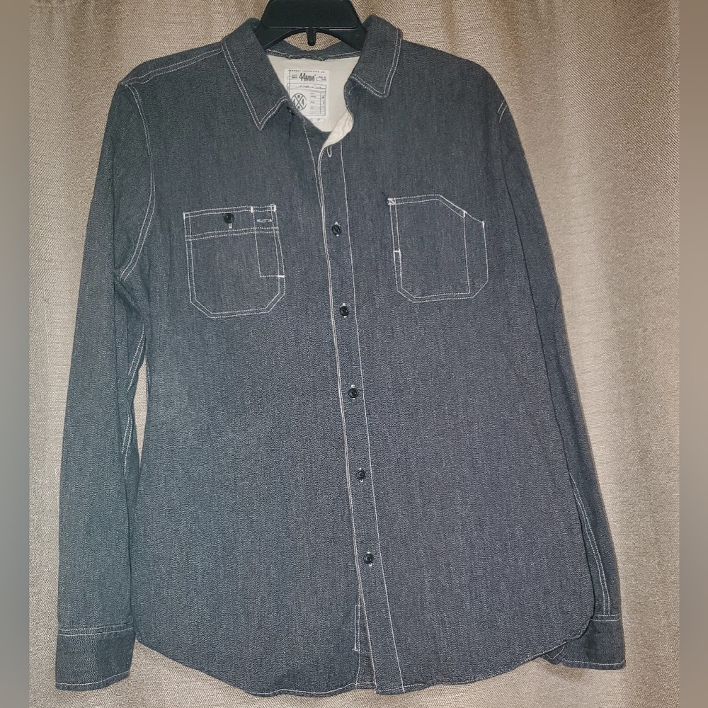 44MM Mens Button-down twill shirt